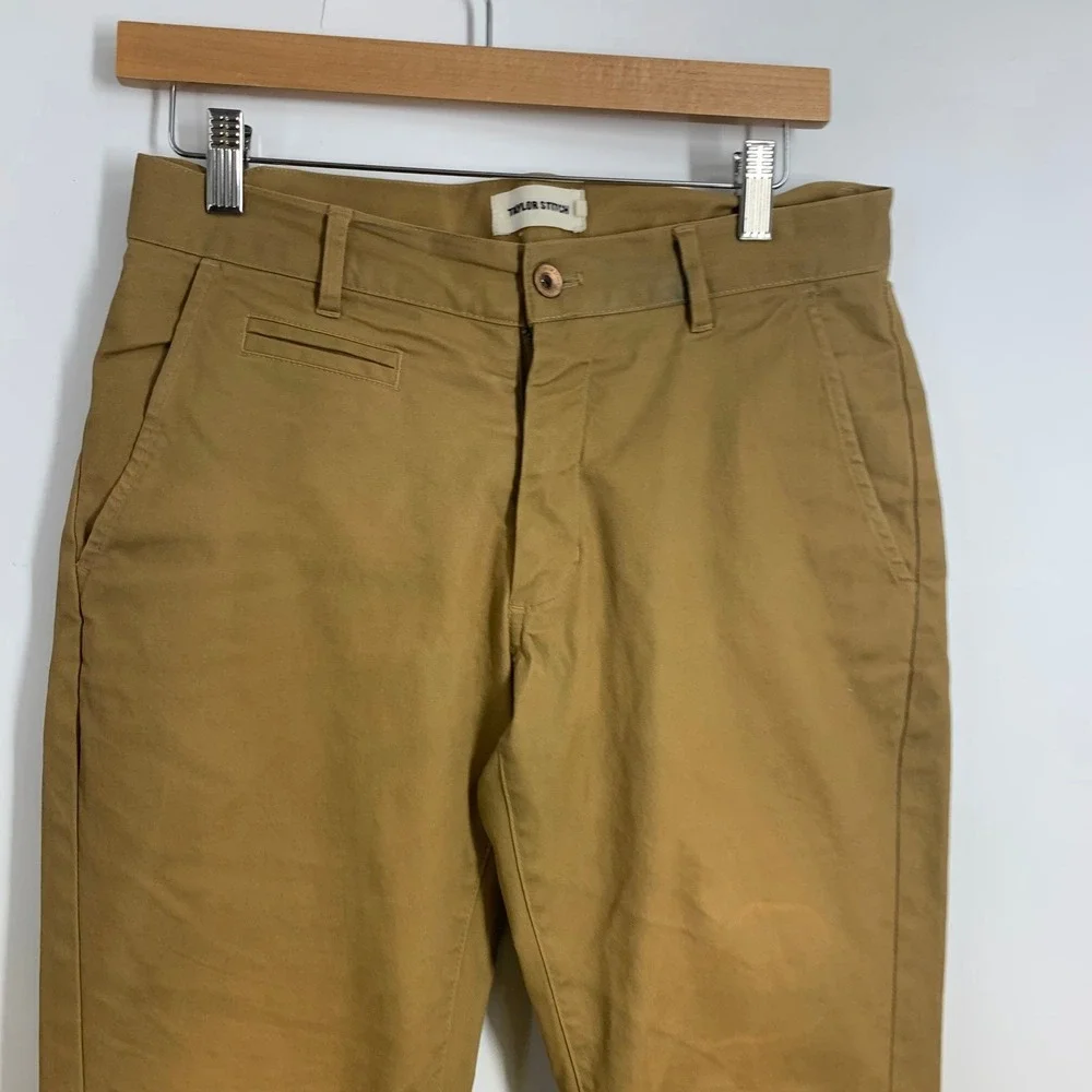 Taylor‎ Stitch Democratic Chino British Khaki Organic Cotton Pants Mens Size 30 - Picture 3 of 15